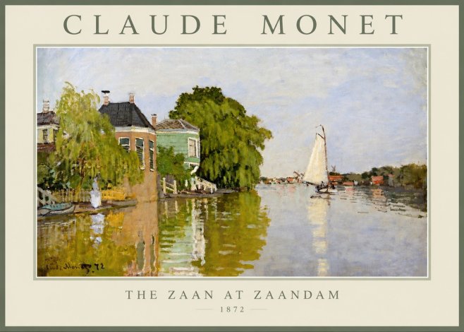 Monet The Zaan at Zaandam No3 - Poszter