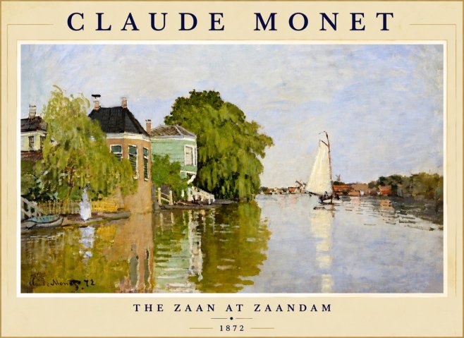Monet The Zaan at Zaandam No4 - Poszter