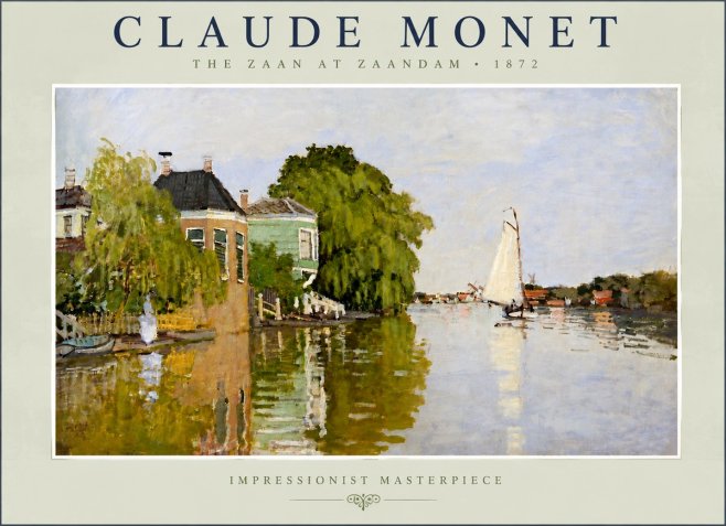 Monet The Zaan at Zaandam No5 - Poszter