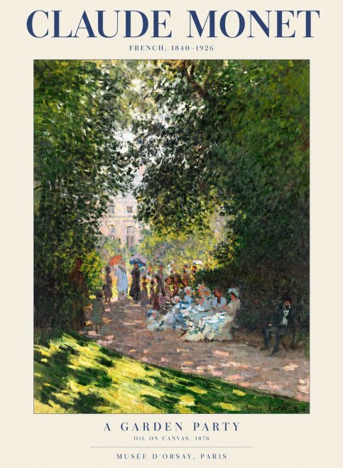 Monet A Garden Party No3 - Poszter