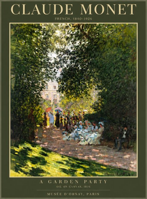 Monet A Garden Party No5 - Poszter