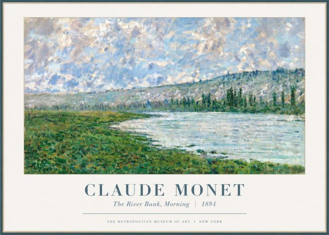 Monet The River Bank, Morning No2 - Poszter