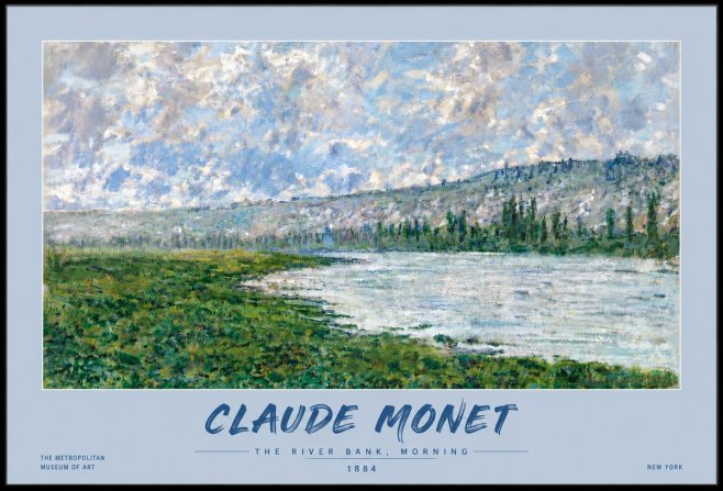 Monet The River Bank, Morning No5 - Poszter
