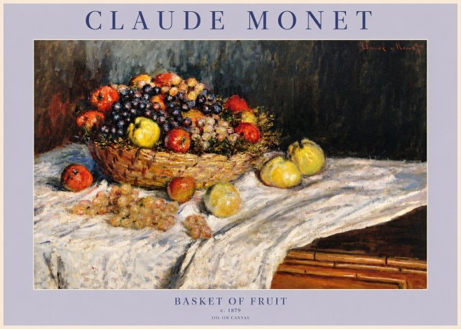 Monet Basket of Fruit No2 - Poszter