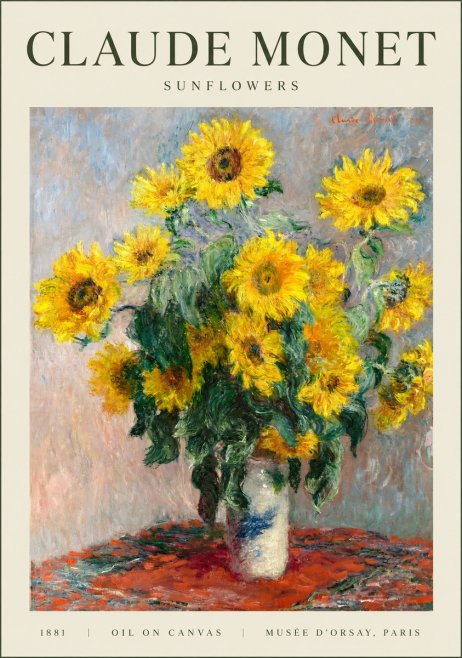 Monet Sunflowers No1 - Poszter