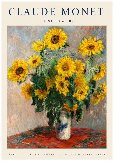 Monet Sunflowers No3 - Poszter