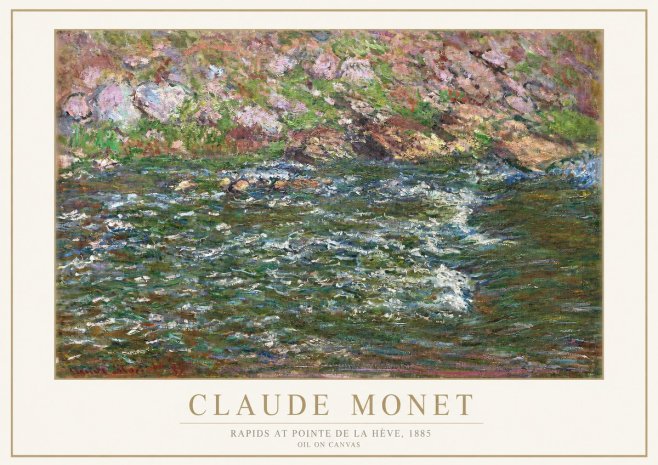Monet Rapids at Pointe De La Hève, 1885 No1 - Poszter
