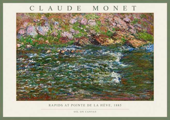 Monet Rapids at Pointe De La Hève, 1885 No2 - Poszter