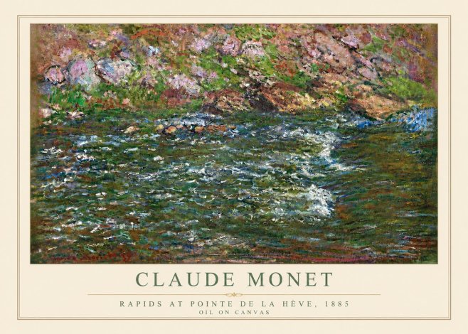 Monet Rapids at Pointe De La Hève, 1885 No4 - Poszter