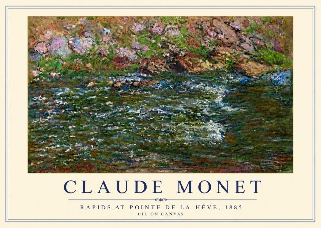 Monet Rapids at Pointe De La Hève, 1885 No5 - Poszter