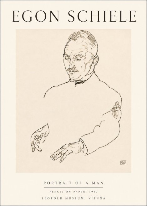 Schiele Portrait of a Man No4 - Poszter