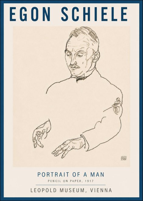 Schiele Portrait of a Man No6 - Poszter
