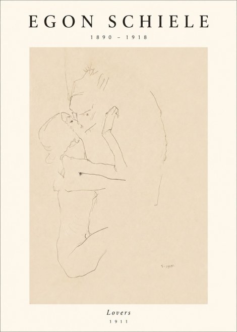 Schiele Lovers No1 - Poszter