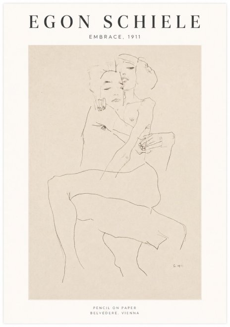 Schiele Embrace, 1911 No1 - Poszter