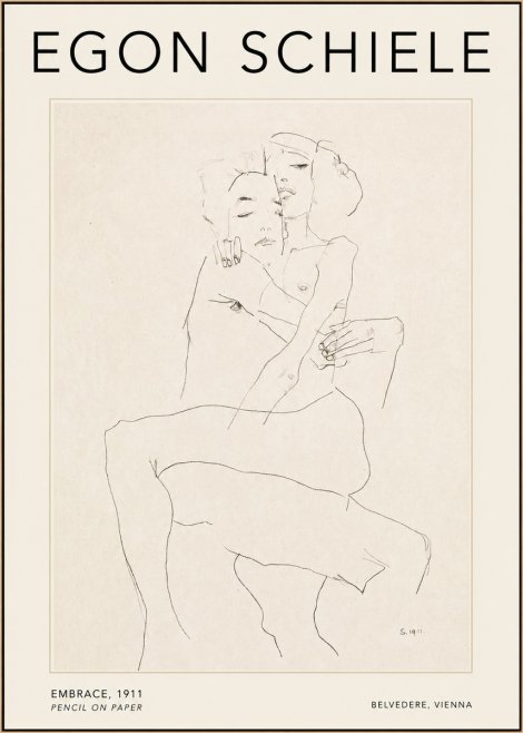 Schiele Embrace, 1911 No2 - Poszter