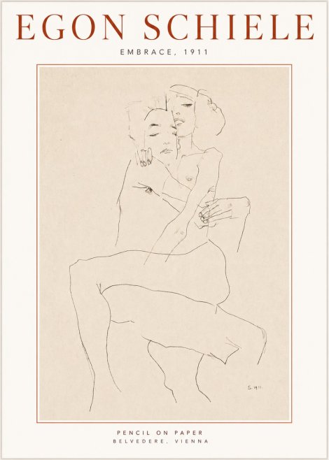 Schiele Embrace, 1911 No3 - Poszter