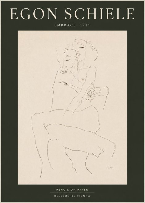 Schiele Embrace, 1911 No4 - Poszter