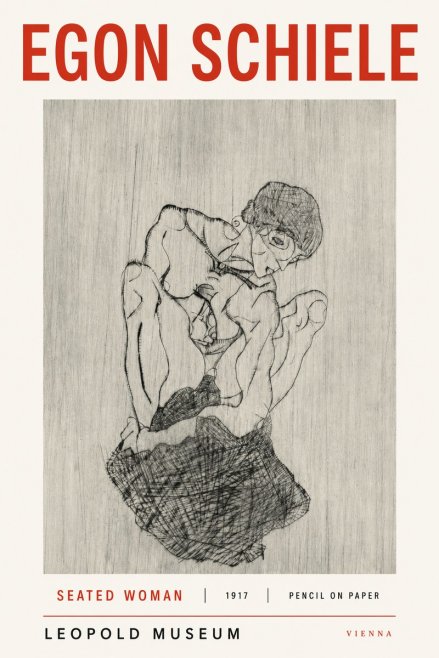 Schiele Seated Woman No3 - Poszter
