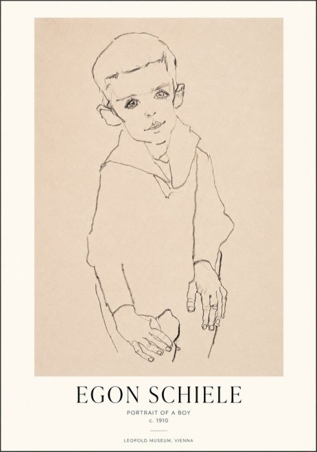 Schiele Portrait of a Boy No1 - Poszter
