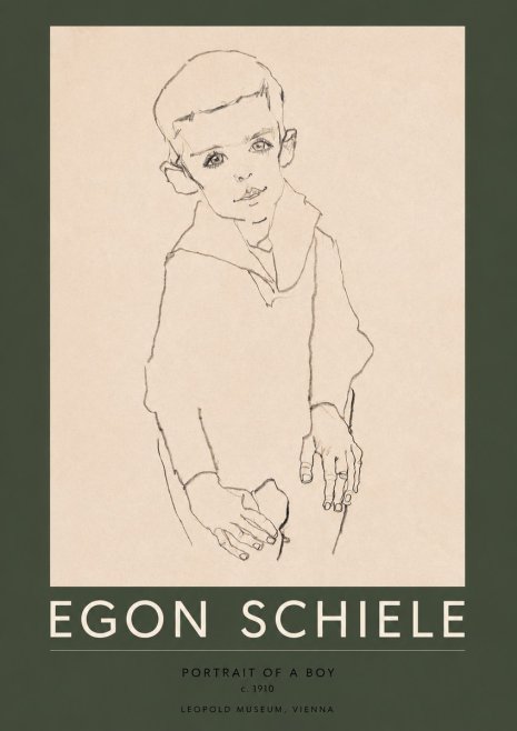 Schiele Portrait of a Boy No2 - Poszter