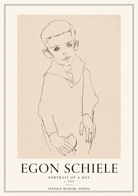 Schiele Portrait of a Boy No3 - Poszter