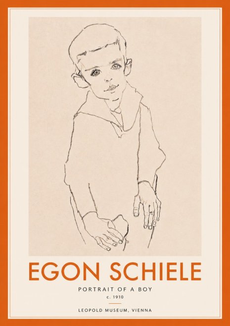 Schiele Portrait of a Boy No4 - Poszter