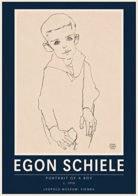 Schiele Portrait of a Boy No6 - Poszter