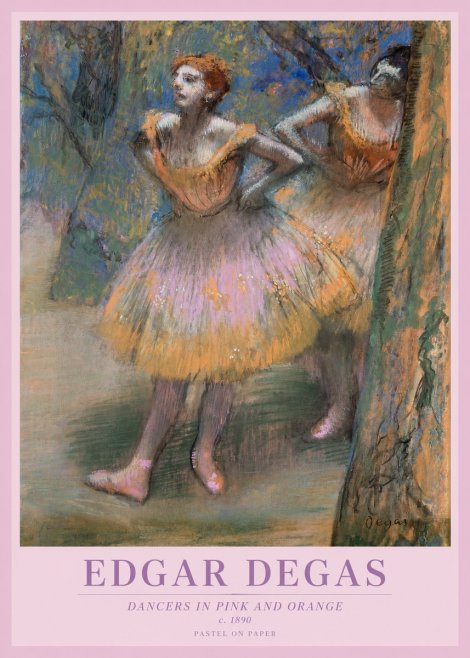 Edgar Degas Dancers in Pink and Orange No1 - Poszter