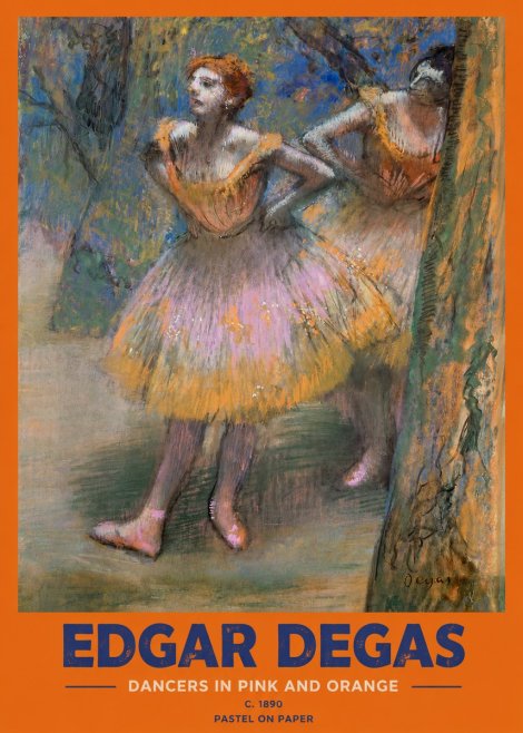 Edgar Degas Dancers in Pink and Orange No2 - Poszter