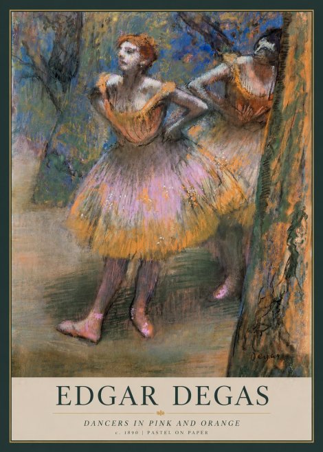 Edgar Degas Dancers in Pink and Orange No3 - Poszter
