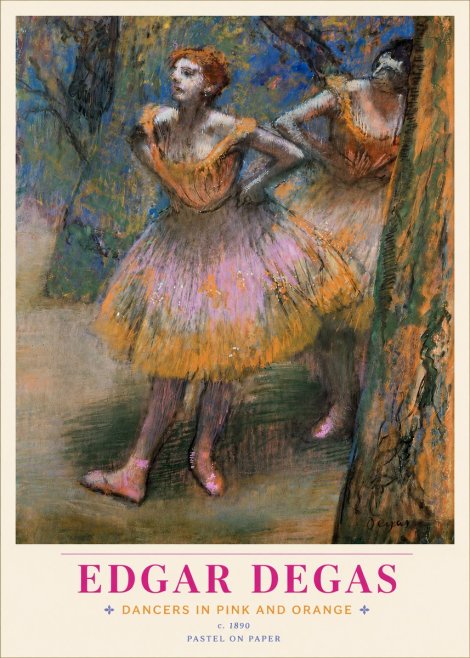 Edgar Degas Dancers in Pink and Orange No4 - Poszter