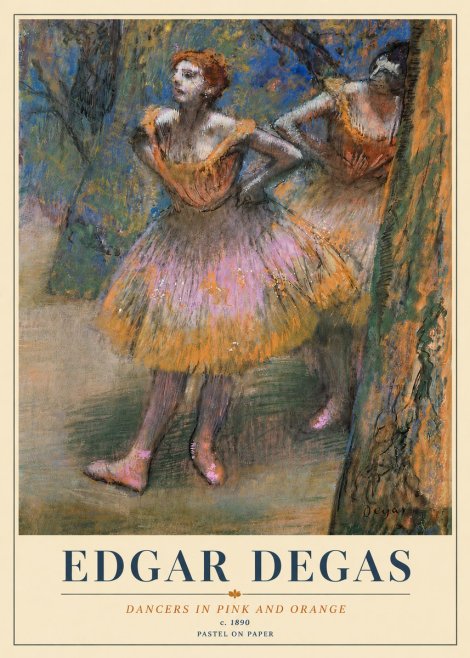 Edgar Degas Dancers in Pink and Orange No6 - Poszter