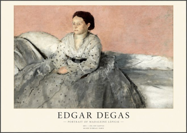 Edgar Degas Portrait of Madeleine Lépicie No1 - Poszter