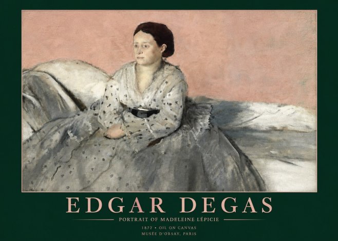 Edgar Degas Portrait of Madeleine Lépicie No3 - Poszter