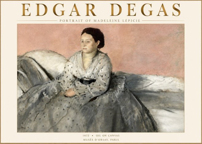 Edgar Degas Portrait of Madeleine Lépicie No4 - Poszter
