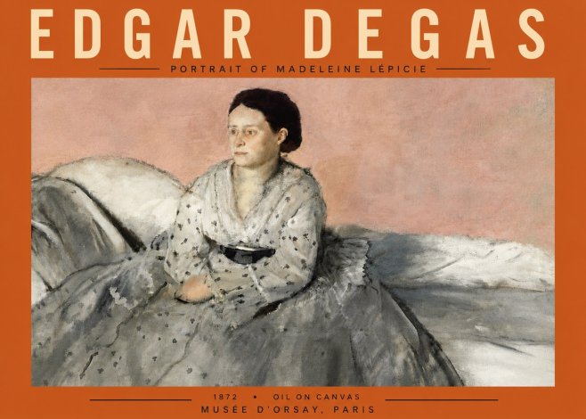 Edgar Degas Portrait of Madeleine Lépicie No5 - Poszter