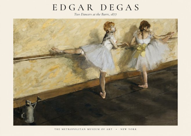 Edgar Degas Two Dancers at the Barre, 1877 No1 - Poszter