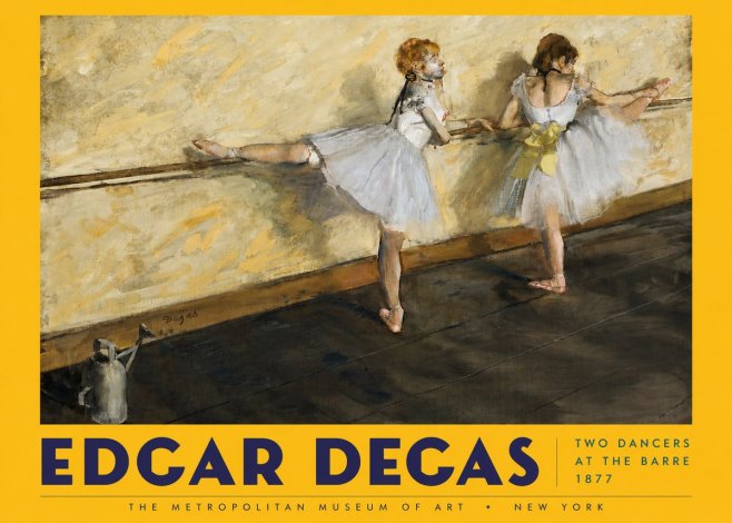 Edgar Degas Two Dancers at the Barre, 1877 No5 - Poszter