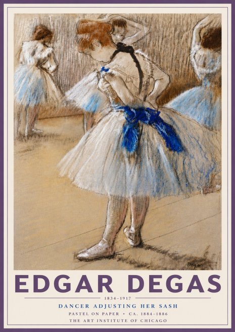 Edgar Degas Dancer Adjusting Her Sash No6 - Poszter