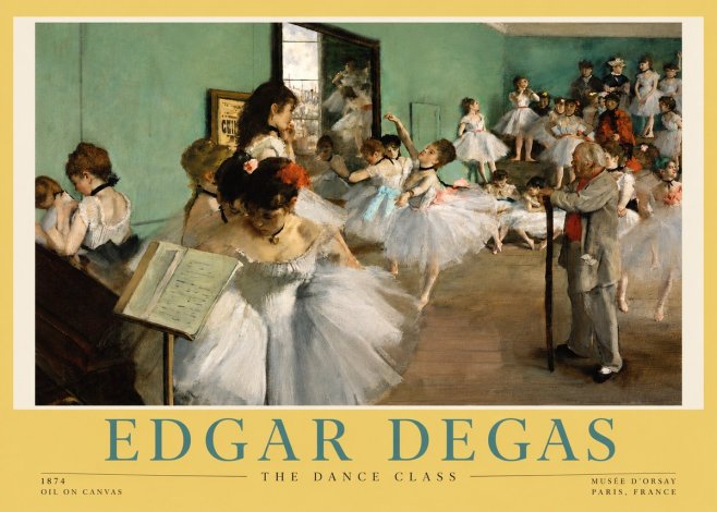 Edgar Degas The Dance Class I No3 - Poszter