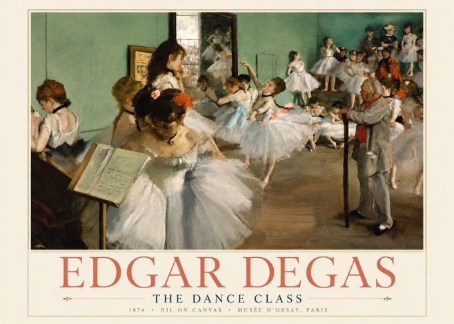 Edgar Degas The Dance Class I No5 - Poszter