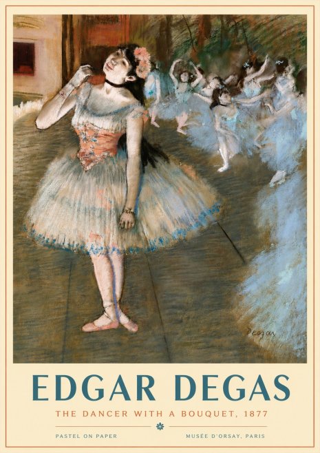 Edgar Degas The Dancer with a Bouquet No4 - Poszter