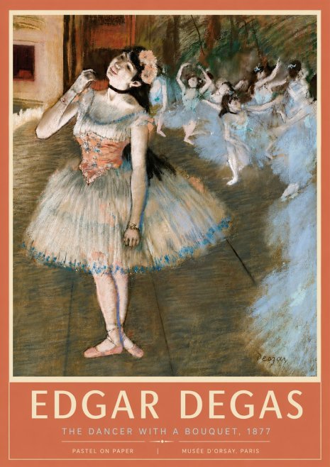 Edgar Degas The Dancer with a Bouquet No5 - Poszter