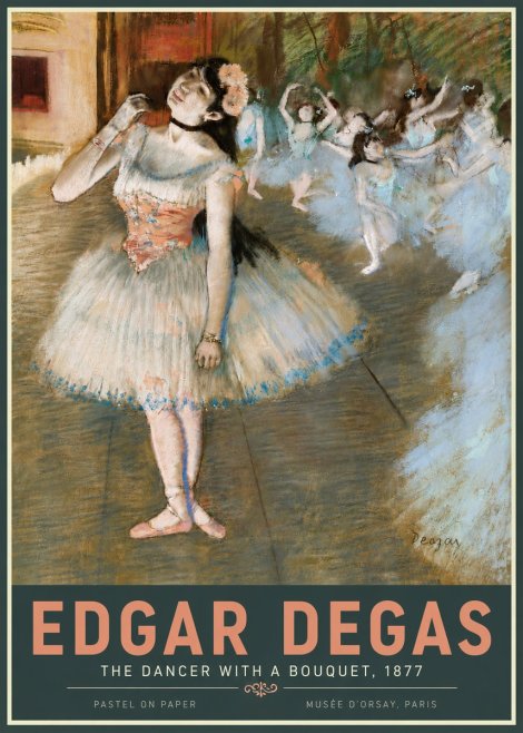 Edgar Degas The Dancer with a Bouquet No6 - Poszter