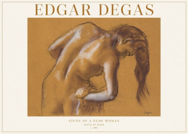 Edgar Degas Study of a Nude Woman I No1 - Poszter