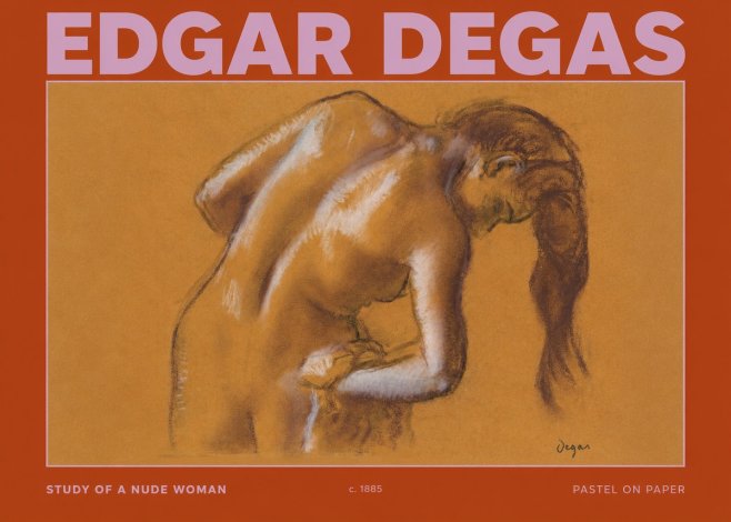 Edgar Degas Study of a Nude Woman I No2 - Poszter