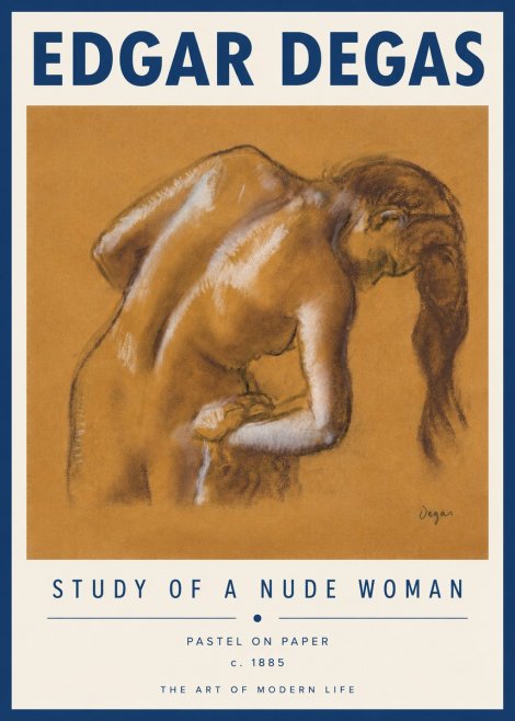 Edgar Degas Study of a Nude Woman I No5 - Poszter