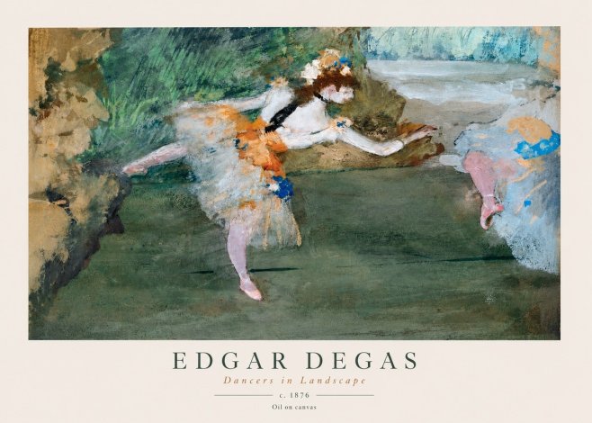 Edgar Degas Dancers in Landscape I No1 - Poszter