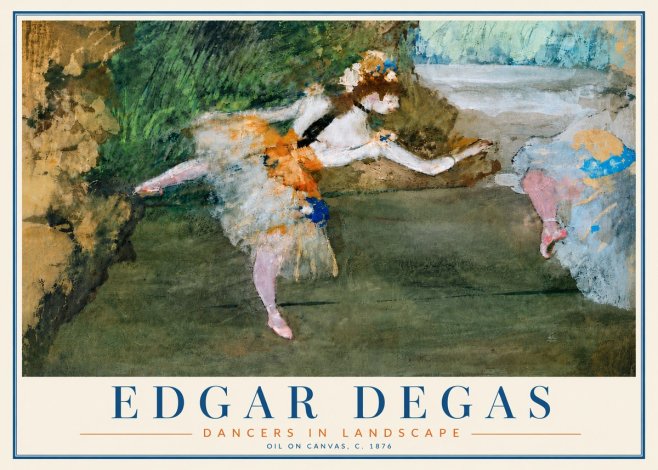 Edgar Degas Dancers in Landscape I No6 - Poszter