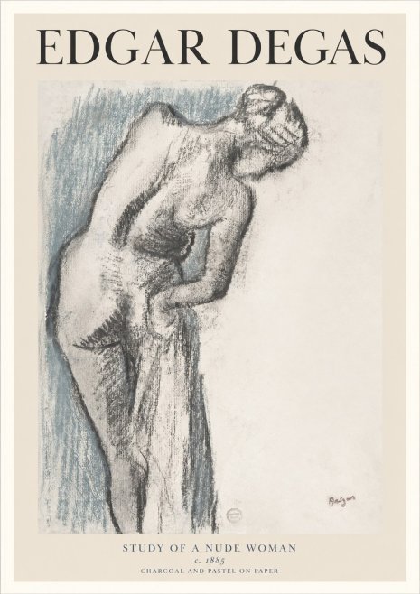 Edgar Degas Study of a Nude Woman II No1 - Poszter